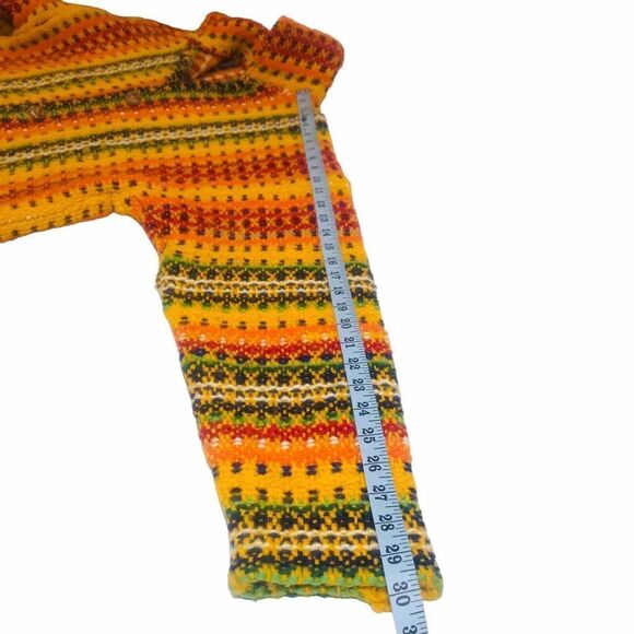 Vintage Ecuador Cardigan 100% Wool Button Up Sweater Jacket Size L Handmade Y2K - Picture 11 of 15